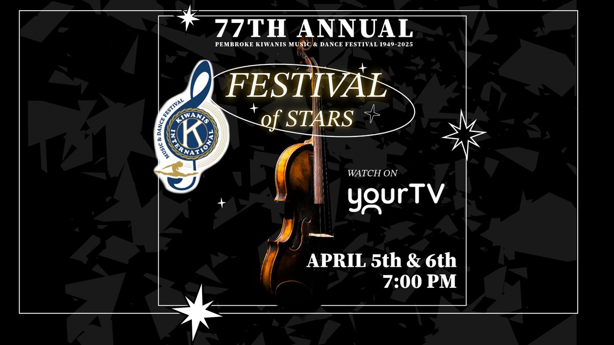 yourtvov's tweet image. Catch all the best local content, especially the Festival of Stars ⭐️ on Cogeco channel 100 (epico) 700HD! Stay connected to your community and discover what's happening around you. 🎶 #localtv #trulylocal #kiwanis #musicfestival #yourTV