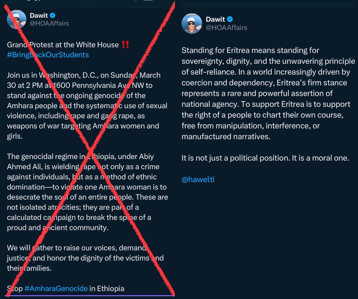 ethiopiansone's tweet image. 🚨 There is further #evidence that an individual from Eritrea is posing as an Amhara to deliberately sow discord between the proud Amhara and Oromo peoples. Their clear intention is to foster #mistrust and #division, aiming to destabilize and fragment Ethiopia. We must stand…