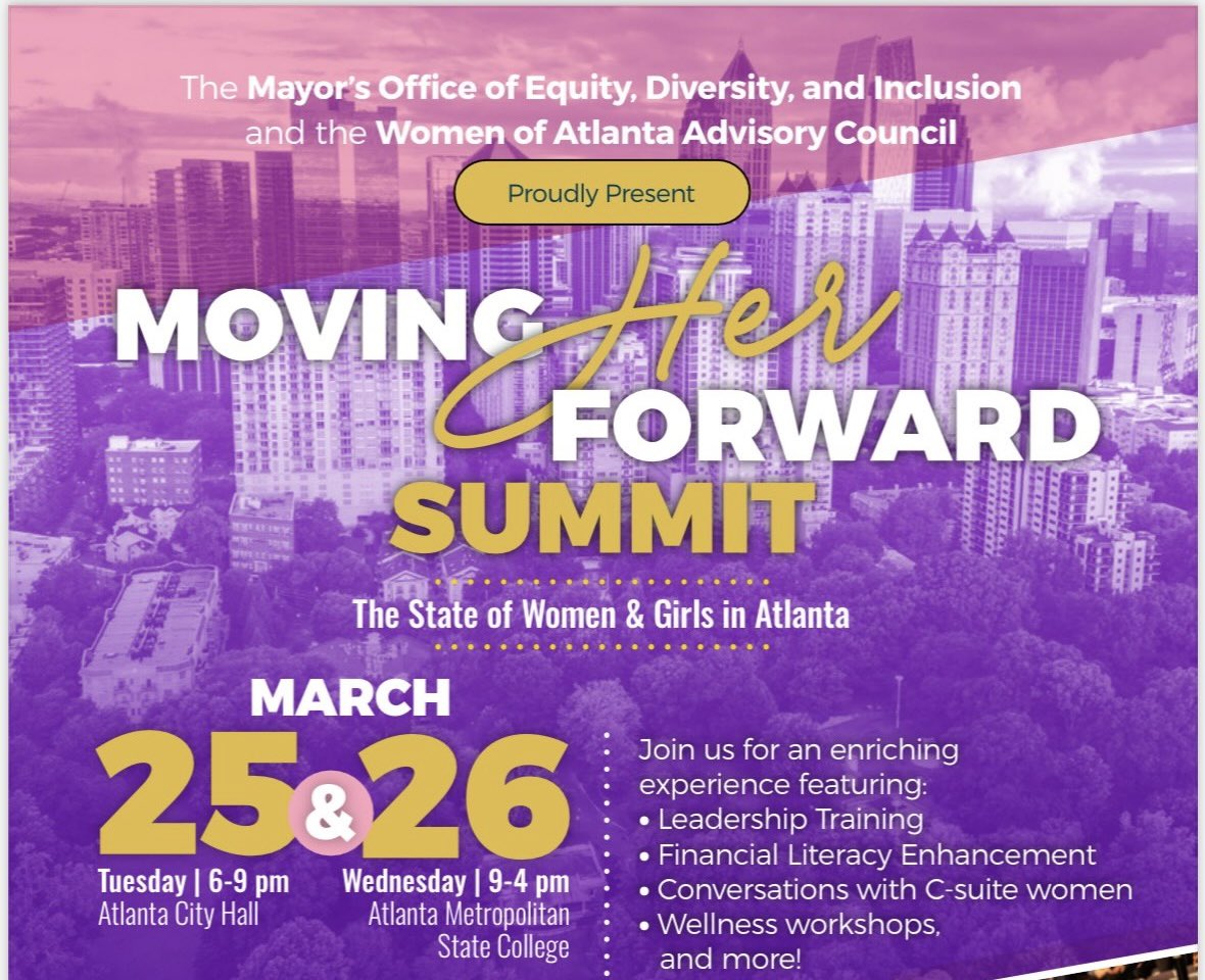 Some of our lady scholars had an aMAYSing time at the “Moving Her Forward” Summit sponsored by Mayor <a href="/andreforatlanta/">Andre Dickens</a> Andre Dickens’ Office of Equity, Diversity, &amp; Inclusion as well as the Women of Atlanta Advisory Council. <a href="/CityofAtlanta/">City of Atlanta, GA</a>