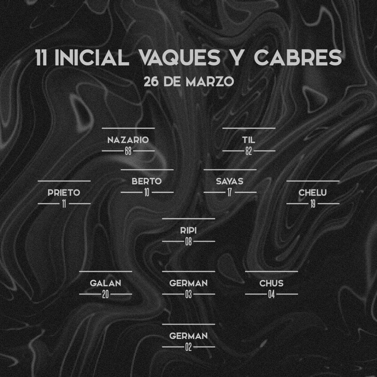 🐄 DIA DE VAQUES🐄
➖
🆚 <a href="/Athl3tic_United/">Athletic United eSports</a> 
2⃣2⃣2⃣0⃣ <a href="/Official_EVF/">Elite Virtual Football</a> 
➖
🆚 <a href="/Galizaesports/">Galiza eSports</a> 
2⃣2⃣4⃣0⃣ <a href="/PLGeFootBall/">PLG efootball</a> 
➖
🆚 @FAM_eSports_ 
2⃣3⃣0⃣0⃣ <a href="/VPG_Spain/">Virtual Pro Gaming España</a> 
➖
🆚 <a href="/MANISESeSports/">Manises eSports</a> 
2⃣3⃣2⃣0⃣ <a href="/VPG_Spain/">Virtual Pro Gaming España</a> 
➖
📺twitch.tv/vaquesicabres