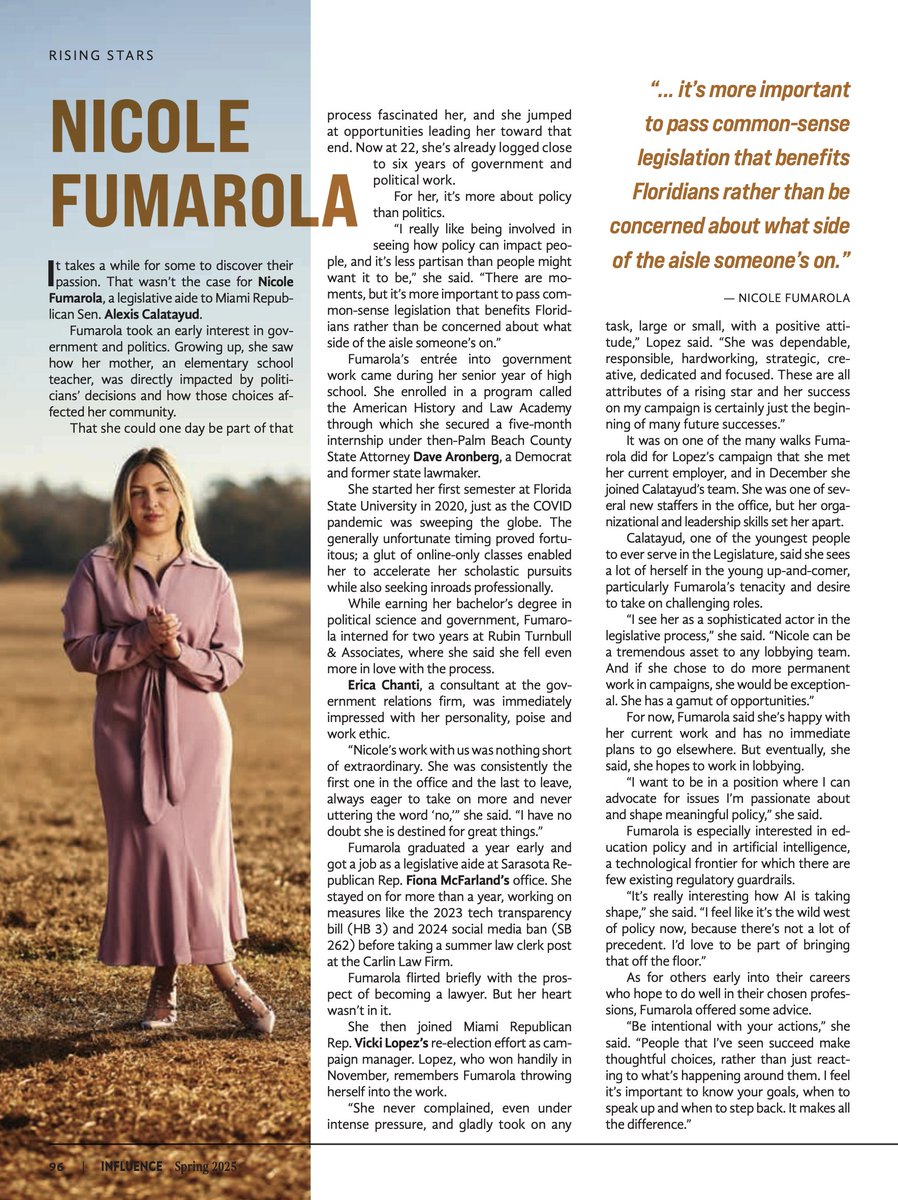 Alex Workman (@alexworkman) on Twitter photo Grateful to capture portraits of <a href="/nicolefumarola/">Nicole Fumarola</a> for Rising Stars in the Spring 2025 Issue of <a href="/Fla_Pol/">Florida Politics</a> 's INFLUENCE Magazine. Read her story here: issuu.com/influenceflori… Grateful to capture portraits of <a href="/nicolefumarola/">Nicole Fumarola</a> for Rising Stars in the Spring 2025 Issue of <a href="/Fla_Pol/">Florida Politics</a> 's INFLUENCE Magazine. Read her story here: issuu.com/influenceflori…