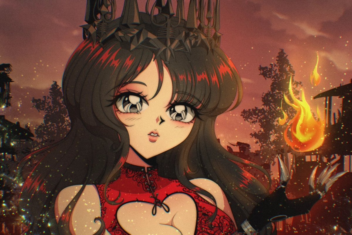 Velvet if she was a Villainess in a 90's anime 🥀

She'll steal your heart 🖤 (and maybe set something on fire if you upset her~)

🦇Art: <a href="/Ezblossom3/">Ezblossom_ | Vgen Comm OPEN</a> 

[ #VelvetArt #ENVtuber ]