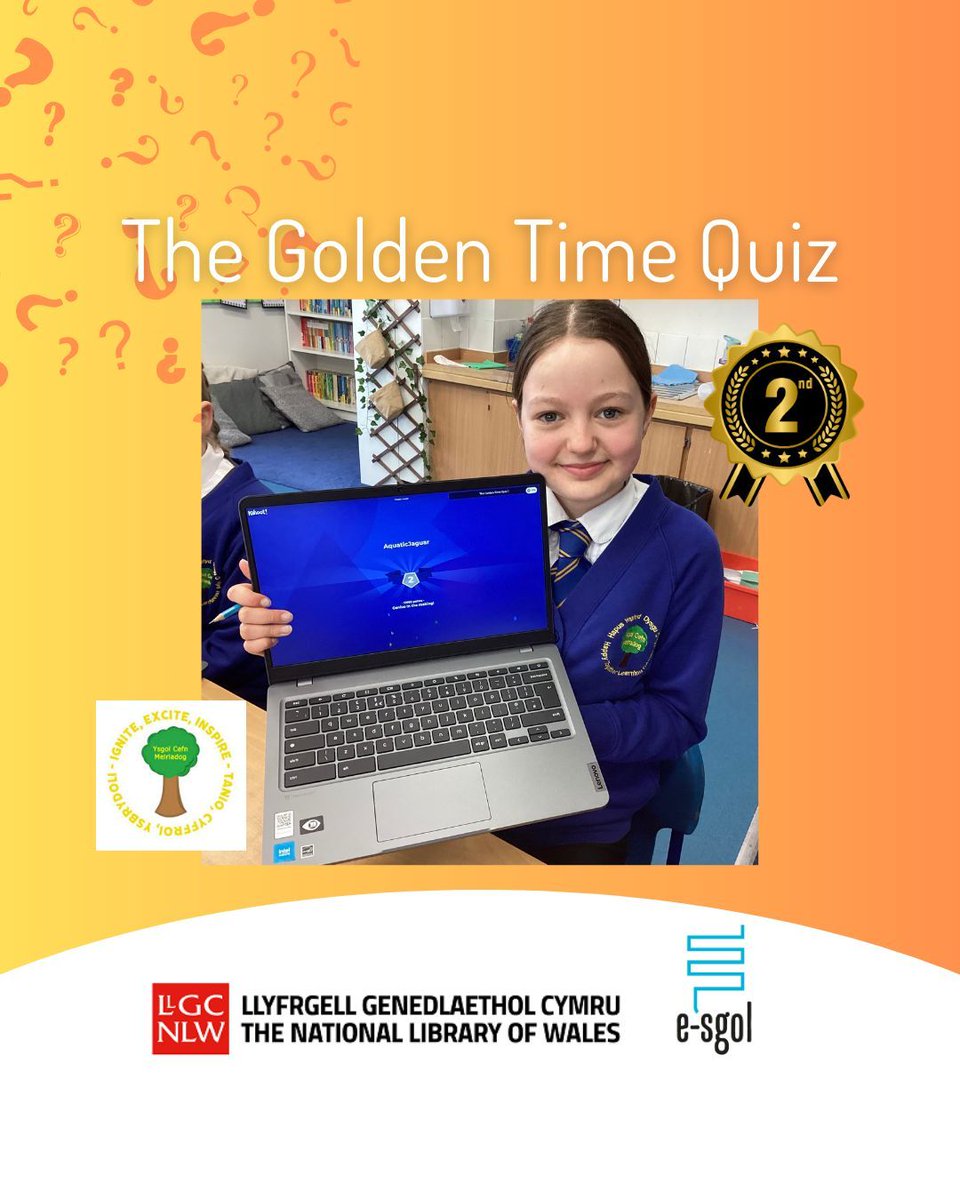 🥈 <a href="/YsgolCefnM/">Ysgol Cefn Meiriadog</a> almost qualified for The Golden Time Quiz by coming second place. 

Will they go one place better, or will it be someone from your school? 

🤩 Join The Golden Time Quiz for English medium primary schools, Friday at 1:15pm

🔗 Register: buff.ly/gG3iJ0A
