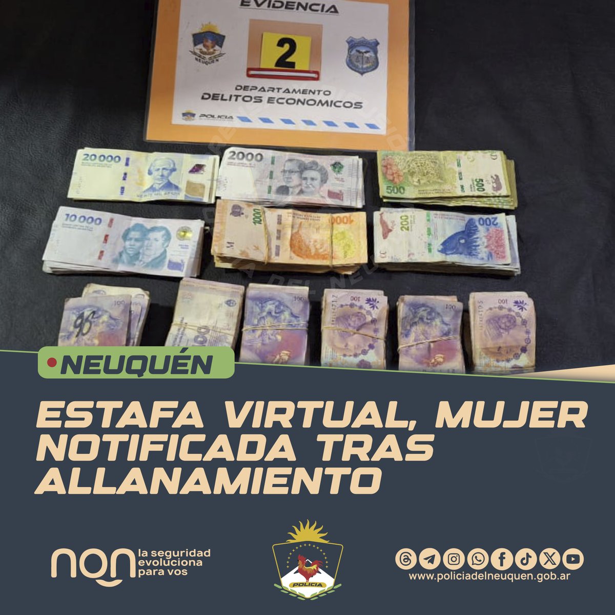 ESTAFA VIRTUAL: MUJER NOTIFICADA TRAS ALLANAMIENTOS
facebook.com/share/p/1ADK6g…