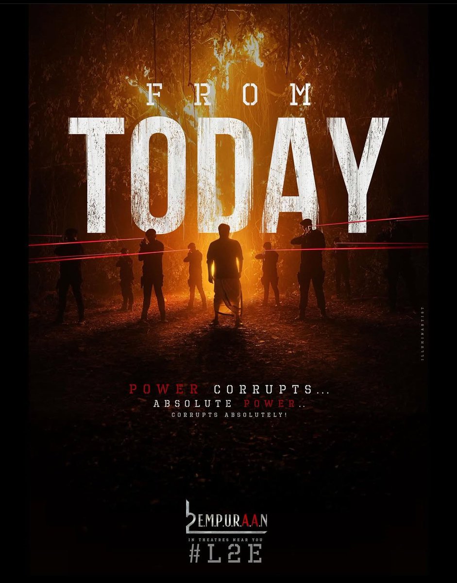 Empuraan From Today!🦉

A #PrithvirajSukumaran Film!

All hopes in my man <a href="/PrithviOfficial/">Prithviraj Sukumaran</a> ❤️‍🔥

#mohanlal #empuraan