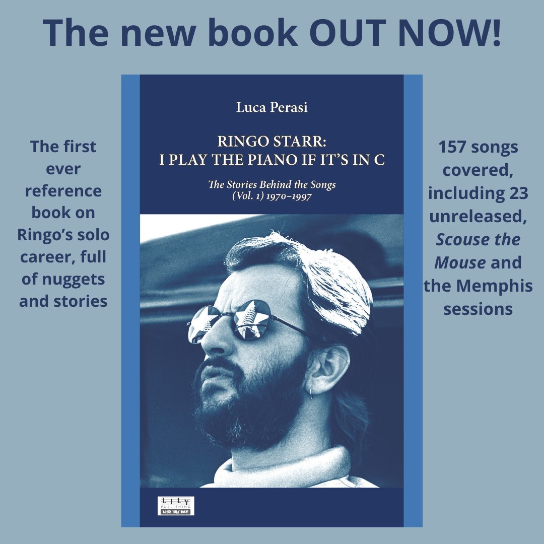 The new book “Ringo Starr: I Play the Piano If It’s in C. The Stories Behind the Songs (Vol. 1) 1970-1997” is the first reference book dedicated to Ringo’s solo career!
157 song entries, including 23 unreleased tracks!

US: amazon.com/dp/B0F2DYD27G

UK: amazon.co.uk/dp/B0F2DYD27G