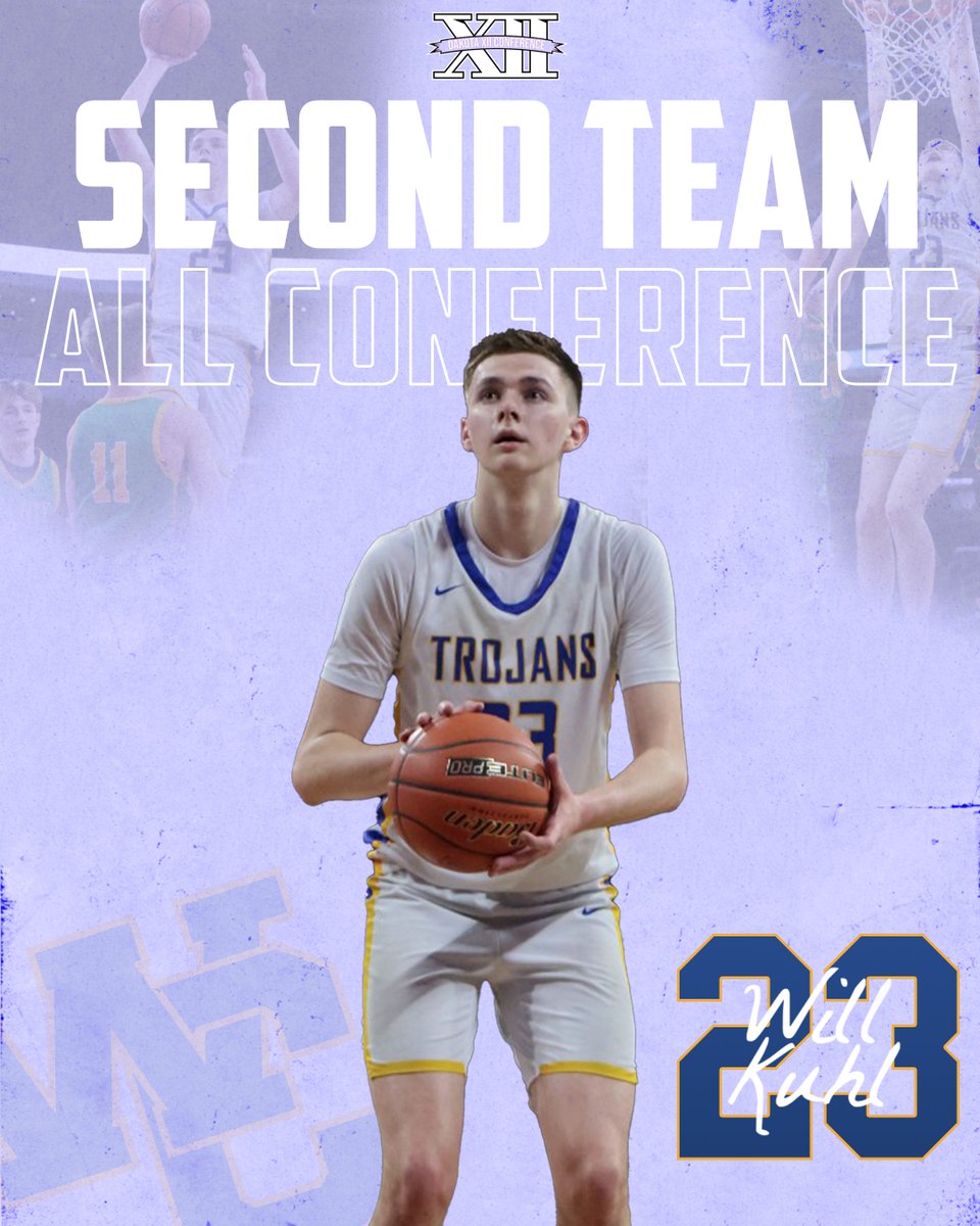 Congrats to Junior Will Kuhl on being named Dak 12 Second Team All-Conference! Averaging 13.5 Points Per Game, 5.11 Rebounds, &amp; 3 Blocks Per Game, he’s been a dominant force on both ends of the court! Congratulations Will!!! 💪🏼 

#thetrojanway #trojanbasketball #TrojanNation
