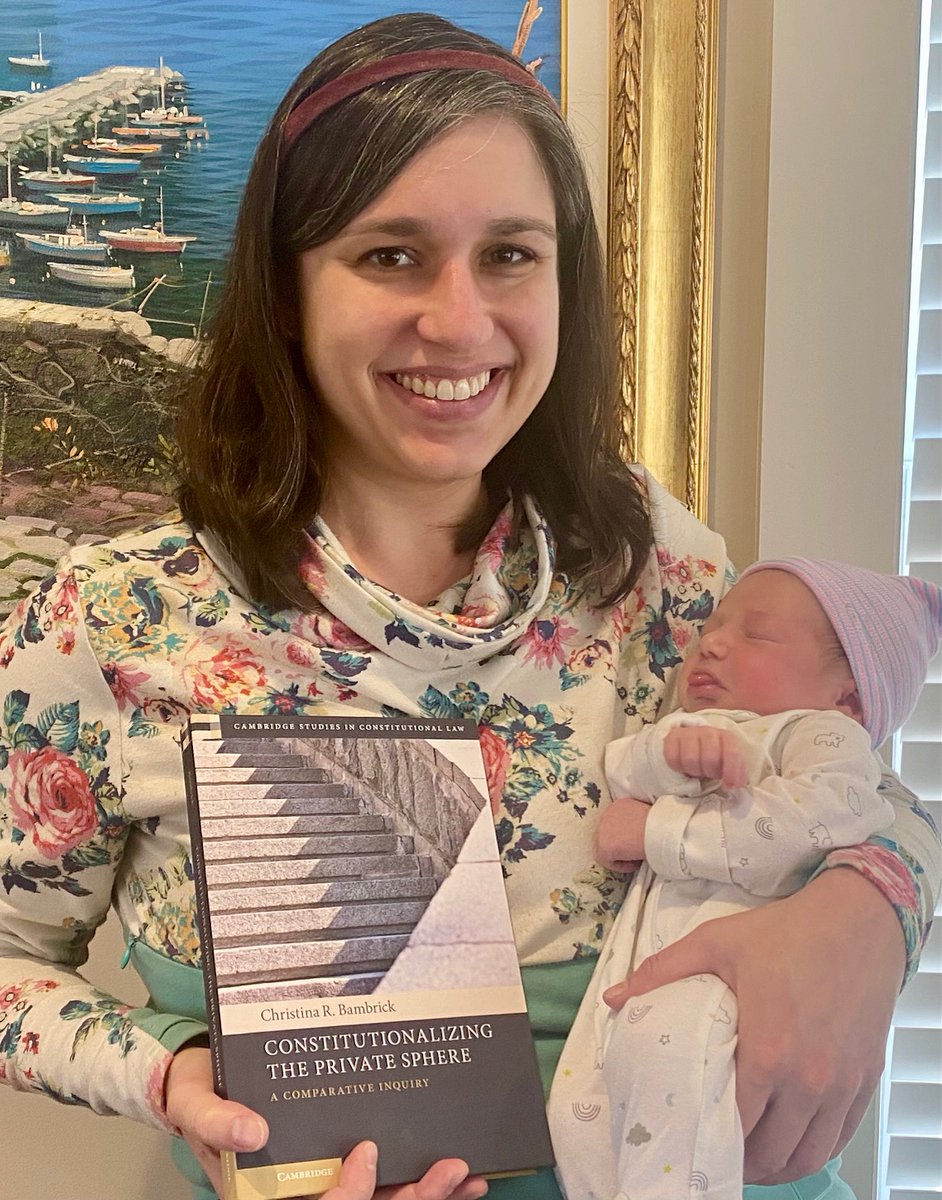 Two special deliveries! Our newest addition, Julia, arrived just a few days before author copies of my book. 

Constitutionalizing the Private Sphere: cambridge.org/core/books/con…