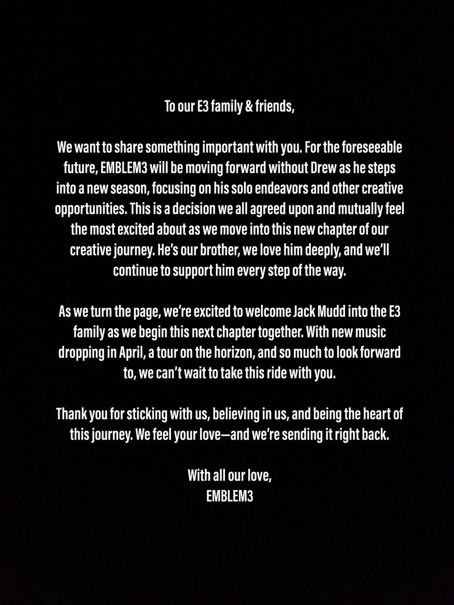 Thank you for your understanding, love and support. A whole lot of new music ahead! We’ll see you very soon 🤍