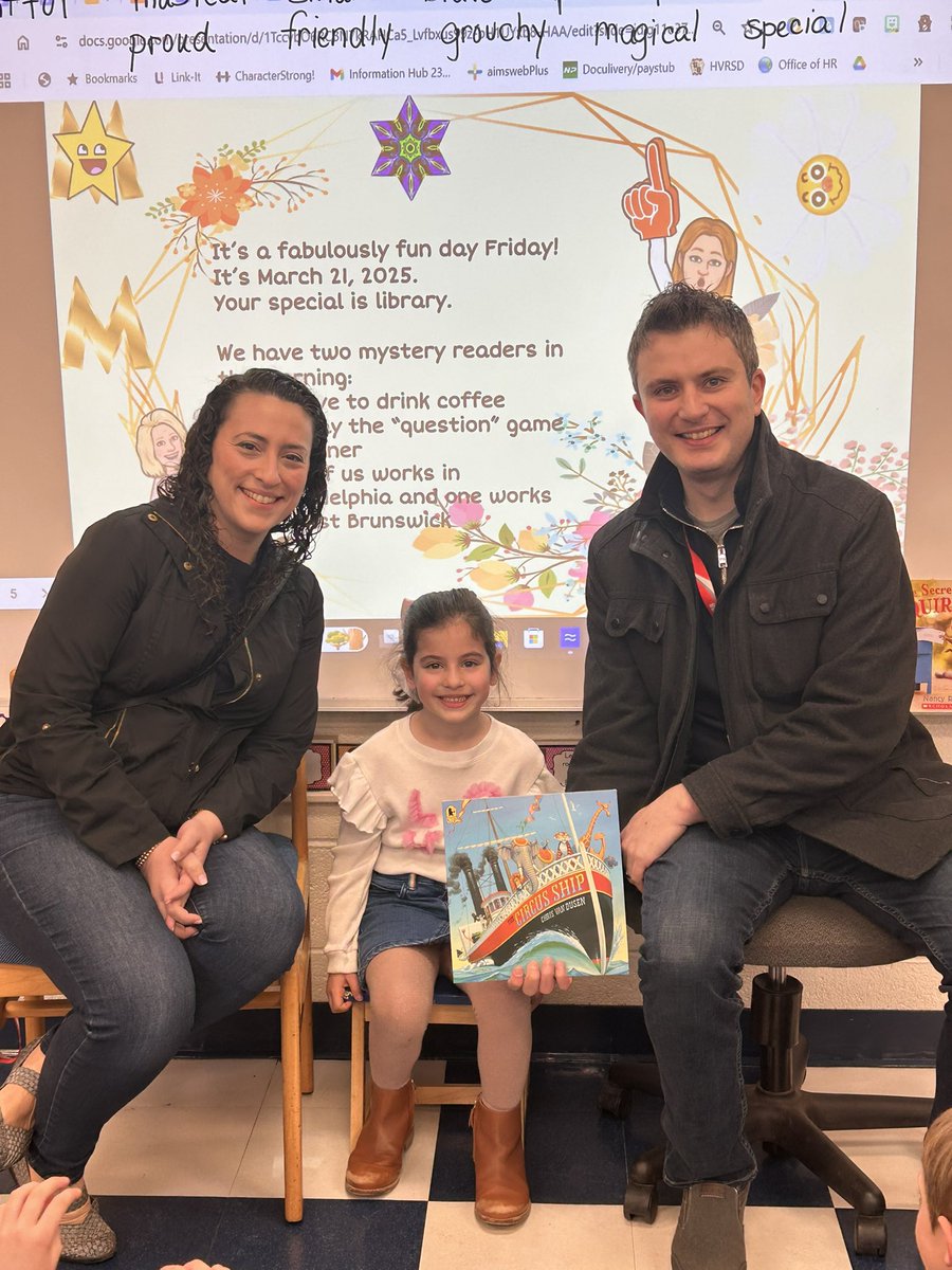 Love having these special Mystery Readers and the books they choose. #beartavernpride