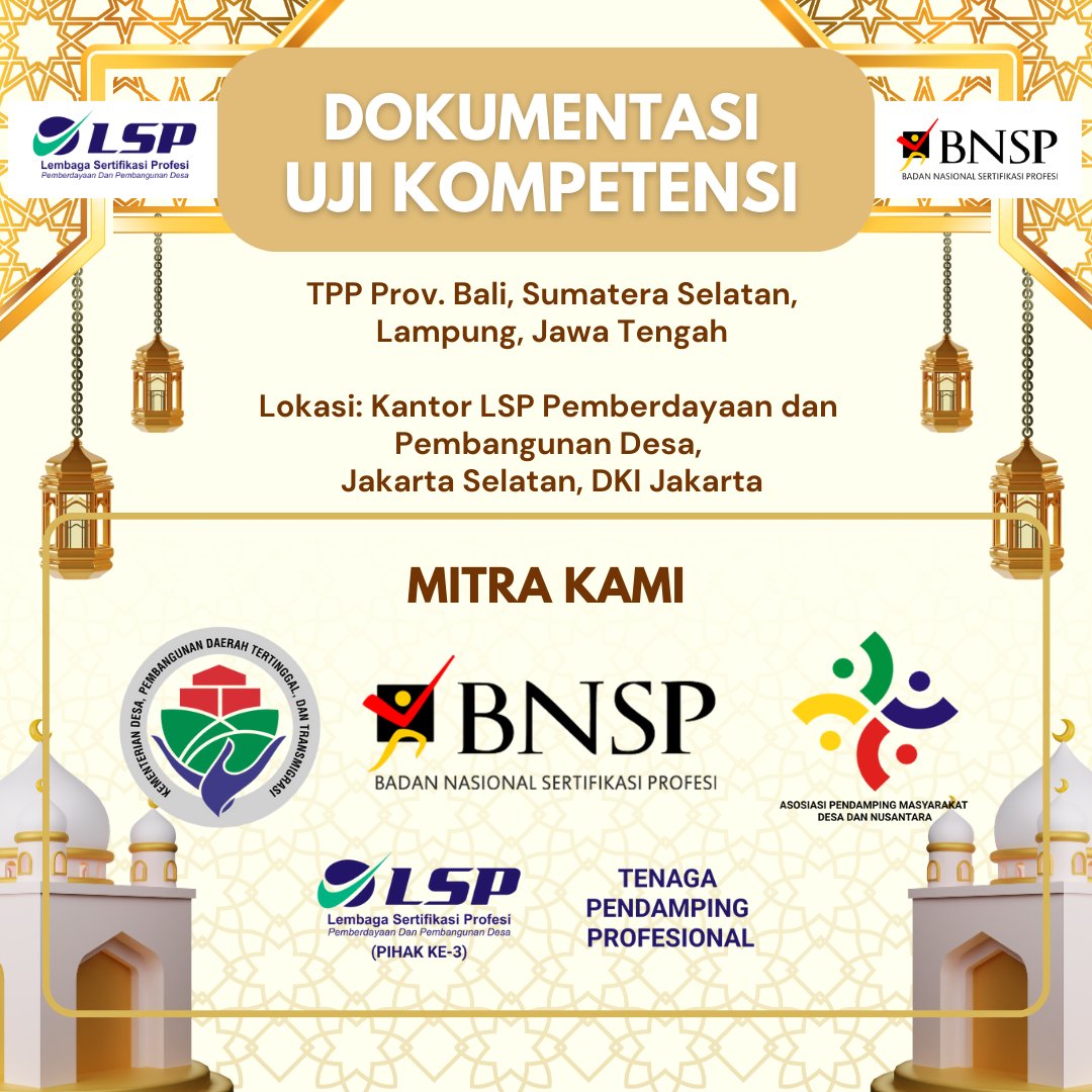 LSPP2D's tweet image. Dokumentasi dari para peserta TPP Prov. Bali, Sumatera Selatan, Lampung, Jawa Tengah dengan semangat kompeten telah berjalan dengan harmoni dan lancar. Bertempat di TUK Kantor LSP Pemberdayaan dan Pembangunan Desa, Jakarta Selatan, DKI Jakarta

Salam &quot;Kompeten&quot;. ✅✅