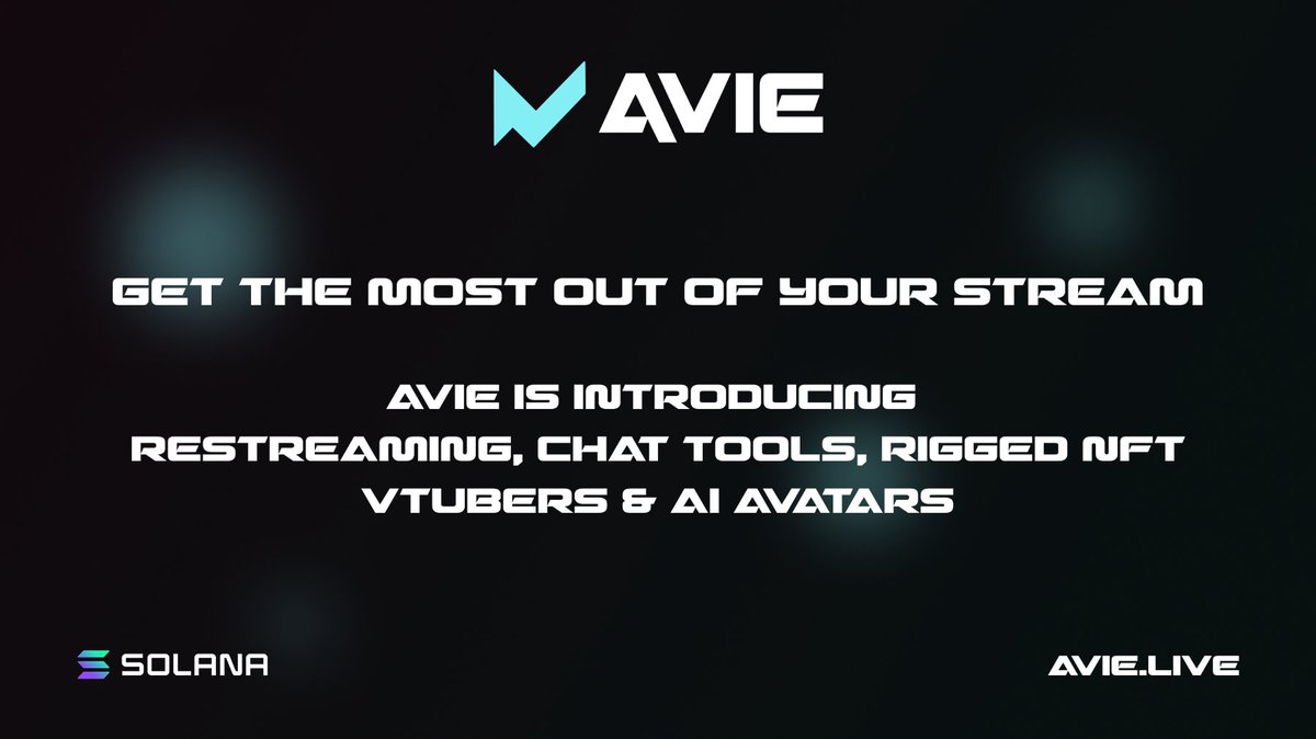 We’ve been building quietly — but we're aiming high.

Alpha access is on the way for our earliest supporters. 🫡

Restreaming, Chat Tools, Rigged NFT Vtubers &amp; AI Avatars — it’s all coming together.

We truly appreciate everyone who’s stuck with us.
This next chapter is for you.