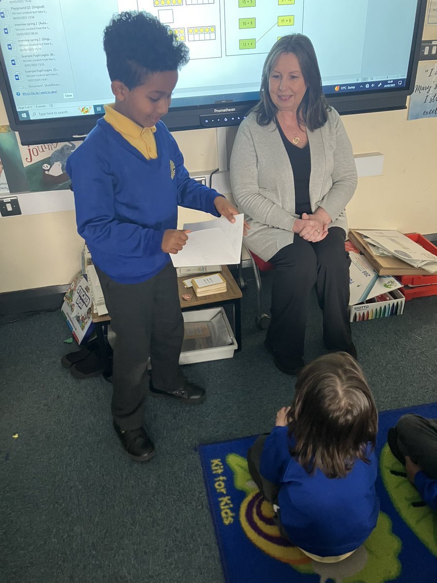 StMaryB17's tweet photo. #Y1 presented our wonderful cleaner with โThank youโ cards to show our appreciation of all the hard work she does everyday #CorporalActsOfMercy @PrimaryTolkien https://t.co/P3XzLBFld7