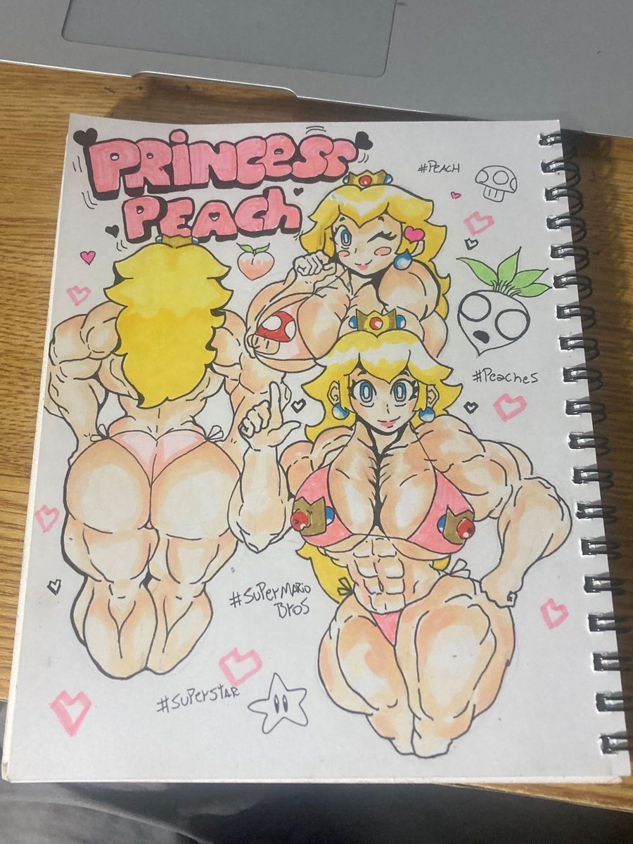 MrGVF_ART's tweet photo. #musclewomen #muscle #fmg #PrincessPeach #Nintendo #fanart #bikinistyle #sketchbook #cute #bigbiceps #bigboobs #peach #supermariobros https://t.co/WYGi2V23EX