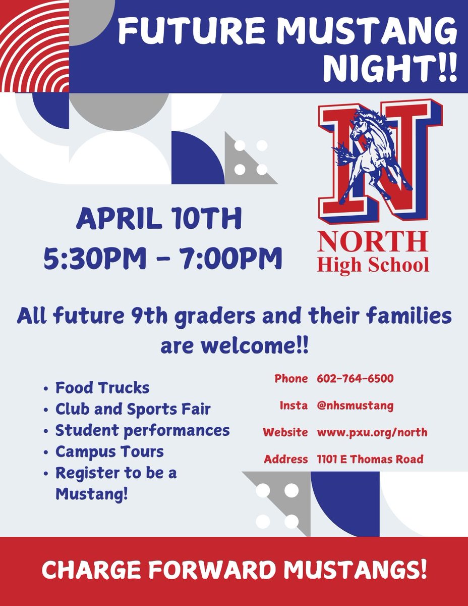 Here's a GREAT opportunity for all middle schoolers to meet the AMAZING people we have at North!! Bring a friend and join us!!