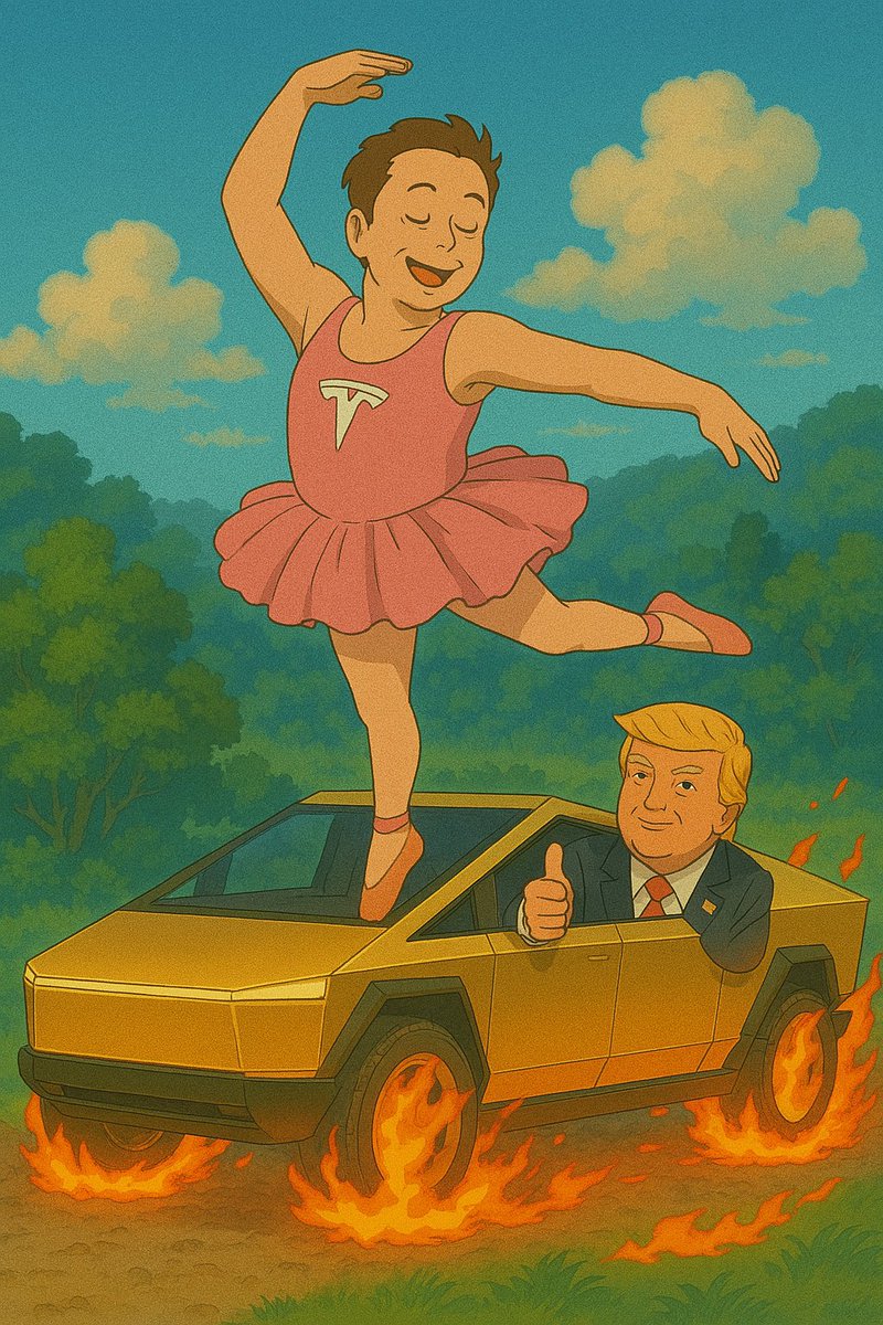 The guard rails on that new ChatGPT image generator are stellar, eh? I tried using exact names, but that didn't work. I used the prompt in the ALT tag for the image. They may have caught it by now, though. #DeportElon