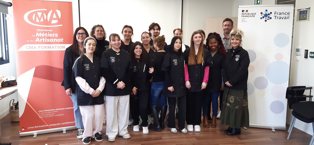Matinée mise en beauté à  l agence <a href="/FTravail_OCC/">France Travail Occitanie</a> de Lézignan-Corbières pour 8 demandeurs d'emploi.
👏 aux  jeunes en préparation apprentissage coiffure de <a href="/cma_aude/">chambre.metiers.aude</a>