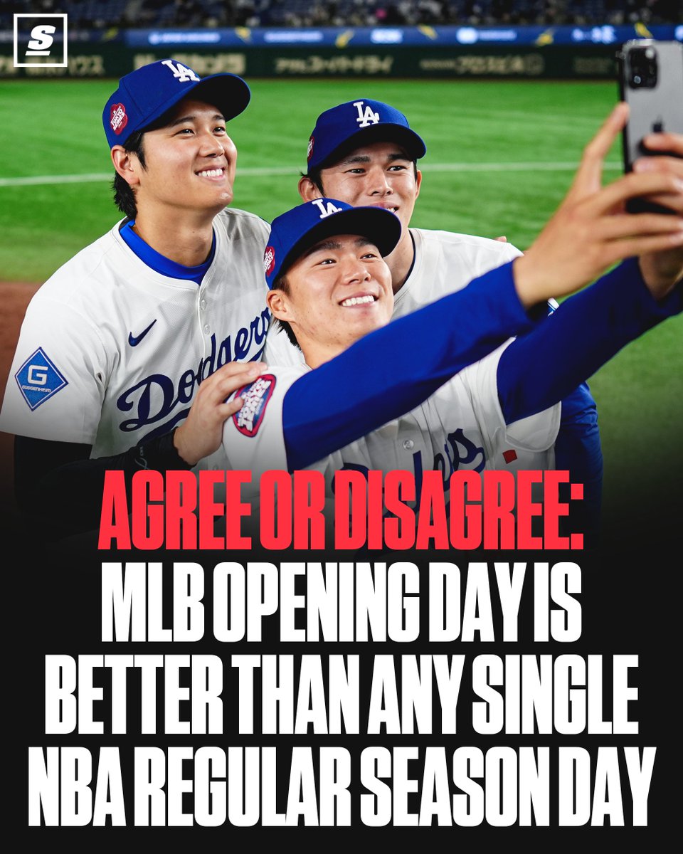 theScore's tweet image. Agree or disagree about MLB Opening Day?? 👀