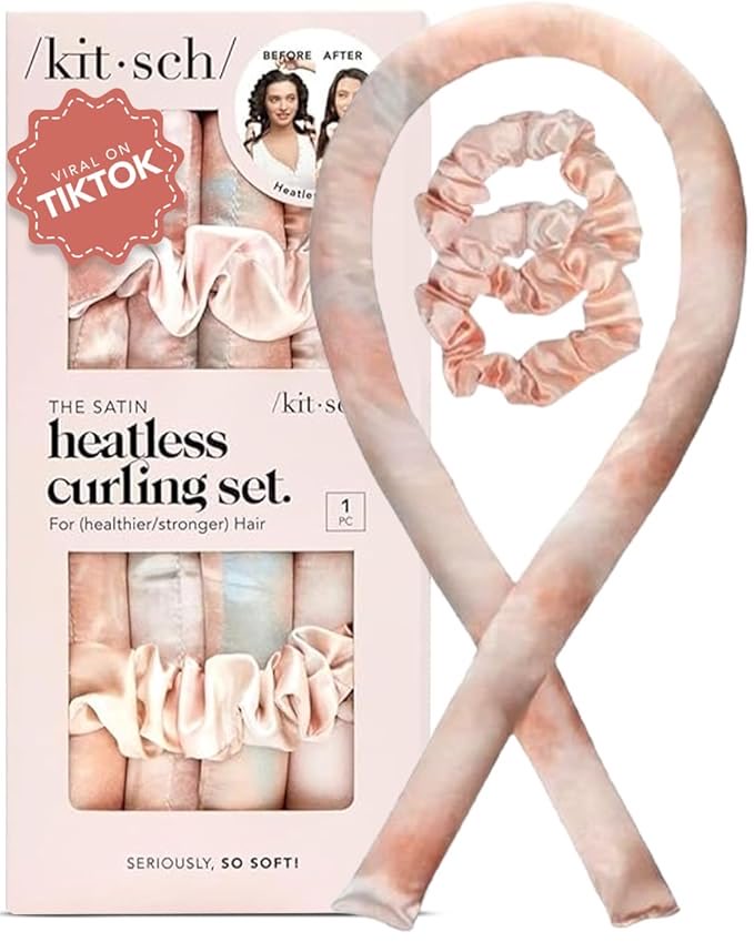 PuzzlesInCo's tweet image. Kitsch Satin #Heatless #HairCurler Set - #HeatlessCurls #Overnight, #HairRollers for Soft Curls &amp;amp; Frizz-Free Styling, No Heat Curlers To #Sleep in, #CurlingRod Headband with 2 Scrunchies - Sunset #TieDye #sale $12.99 amzn.to/4j10iTe