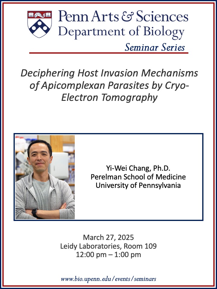 Penn Biology (@pennbiology) on Twitter photo .<a href="/PennBiology/">Penn Biology</a> is excited to have Penn's own <a href="/yiweichang/">Yi-Wei Chang</a> giving this week's seminar talk on Mar 27 @ 12pm EST, watch for free via zoom in the link.
bio.upenn.edu/events/2025/03… .<a href="/PennBiology/">Penn Biology</a> is excited to have Penn's own <a href="/yiweichang/">Yi-Wei Chang</a> giving this week's seminar talk on Mar 27 @ 12pm EST, watch for free via zoom in the link.
bio.upenn.edu/events/2025/03…
