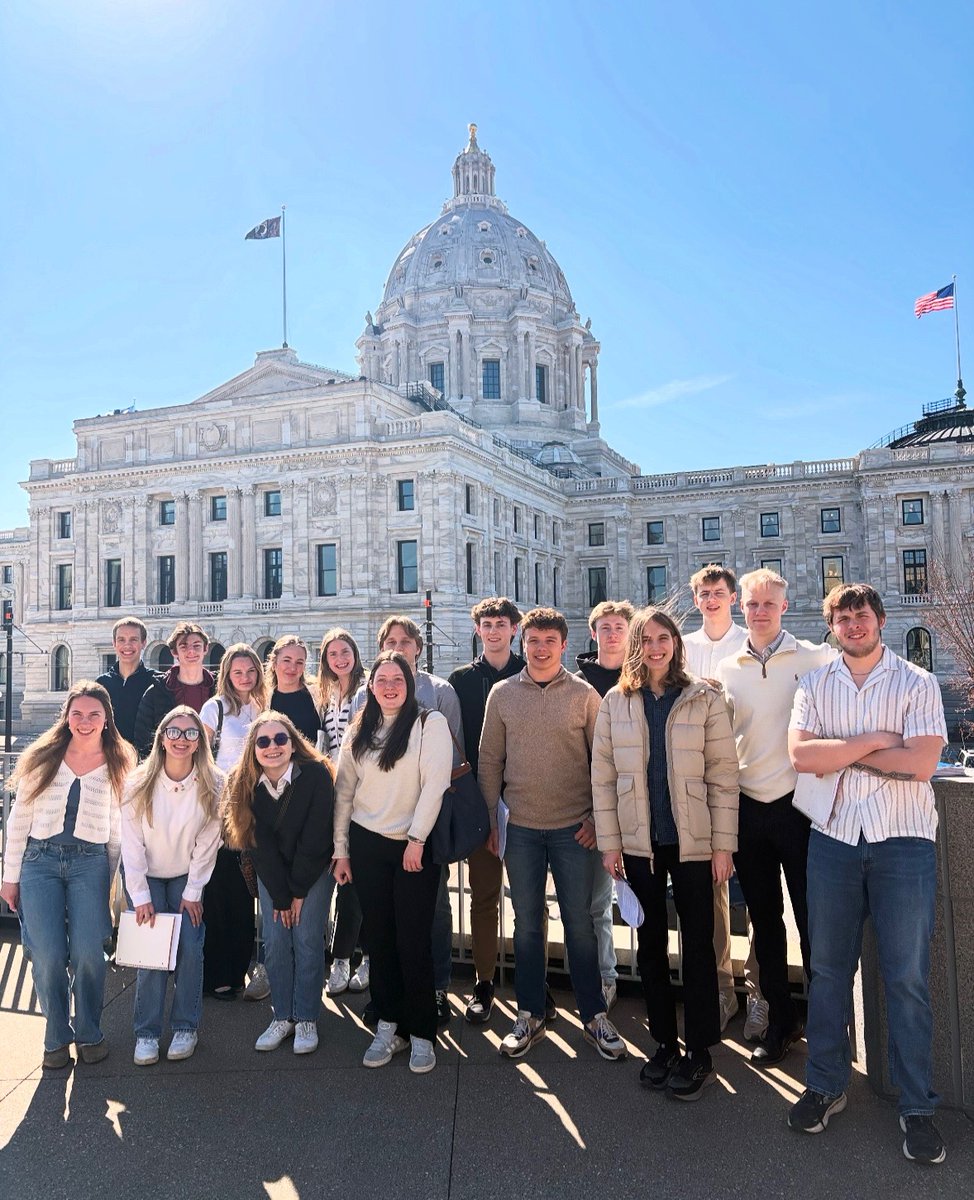 A hands-on lesson in government!

Mr. Soland’s College State &amp; Local Government class took a trip to the Minnesota State Capitol today! 🏛️ 

An incredible experience for our students to see government in action and actively engage in our democracy! 🇺🇸