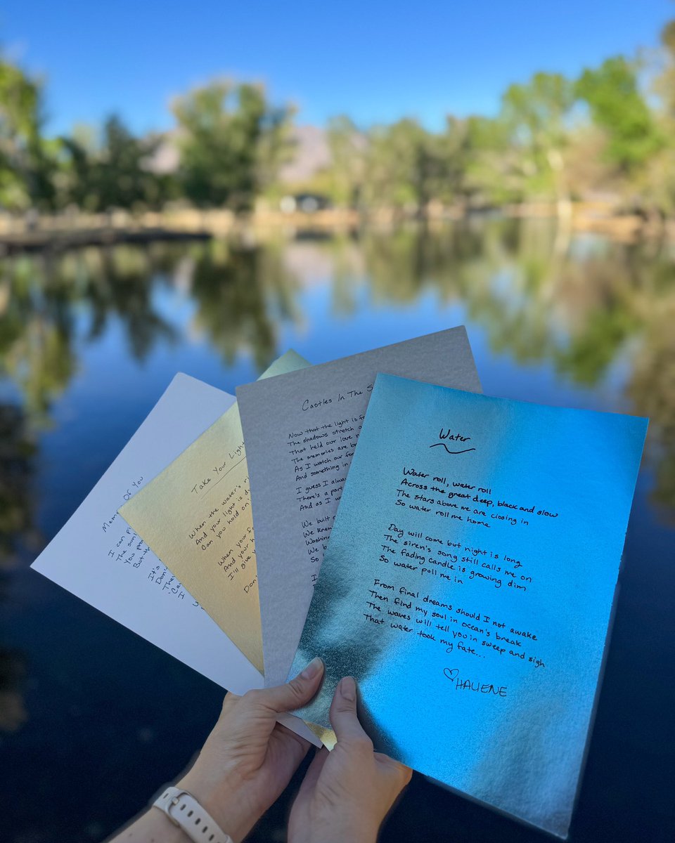 โ๐ธ๐๐๐ผโ๐ผ (@haliene) on Twitter photo Did you know, I will handwrite you your very own lyric sheet? โ๐ปโจ I just added the Water EP songs for a limited time.๐ Which one would you choose?๐ค
๐๏ธ haliene.myshopify.com/products/handwโฆ
I poured my heart, soul and life into each one of these songs and especiallyโฆ these WORDS. โค๏ธTo Did you know, I will handwrite you your very own lyric sheet? โ๐ปโจ I just added the Water EP songs for a limited time.๐ Which one would you choose?๐ค
๐๏ธ haliene.myshopify.com/products/handwโฆ
I poured my heart, soul and life into each one of these songs and especiallyโฆ these WORDS. โค๏ธTo