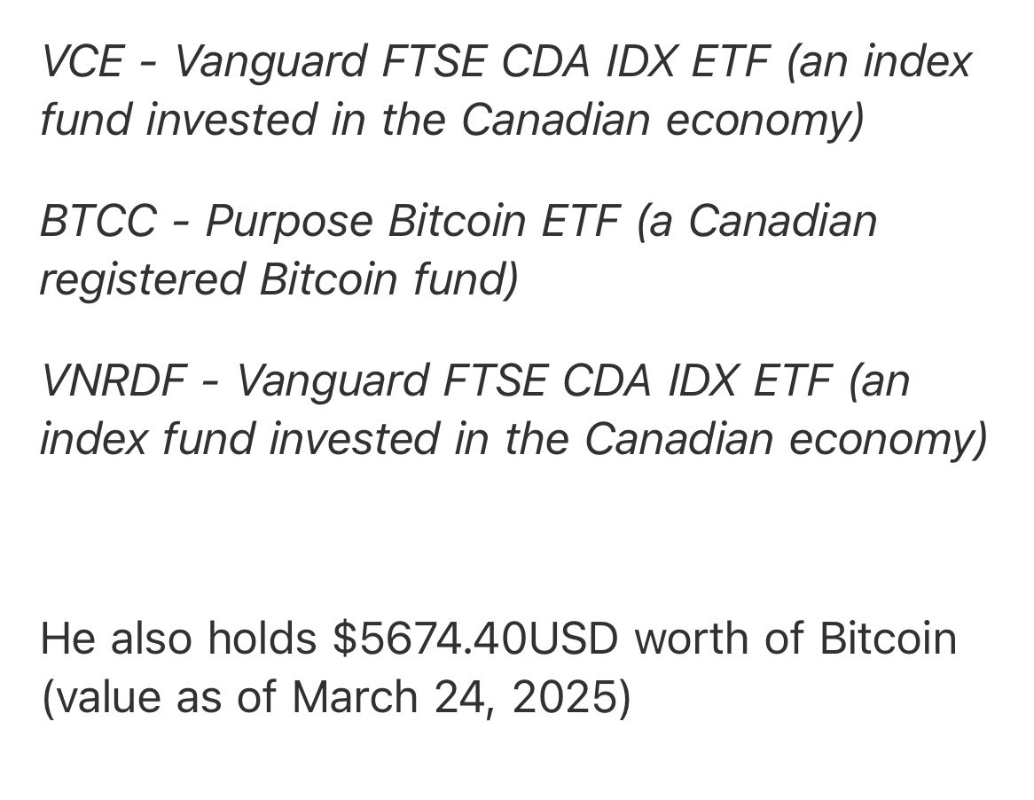In response to thread below, Conservative leader Pierre Poilievre’s campaign sent me an updated list of his assets (with their descriptions). He isn’t required to make this disclosure public until after election. This should put pressure on Carney campaign to do likewise.
