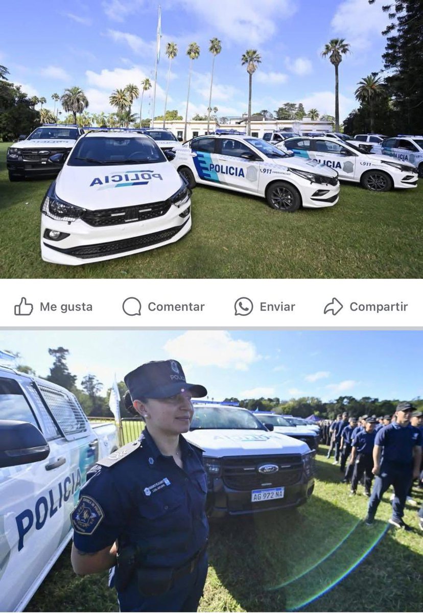 Es mentira que Kicillof entregó en el día de hoy estos patrulleros. Como verán no tienen patente. Luego del acto fueron devueltos a la división automotores en La Plata. Más trucho no se consigue.