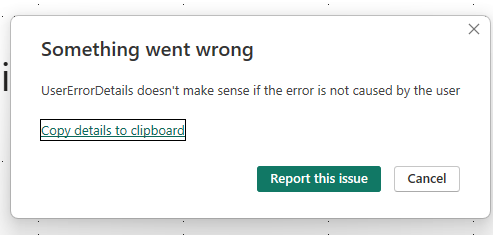 My latest entry in the 'Weird Power BI Desktop Error' competition. I'm taking the crown! YOU ALL DON'T STAND A CHANCE!!
