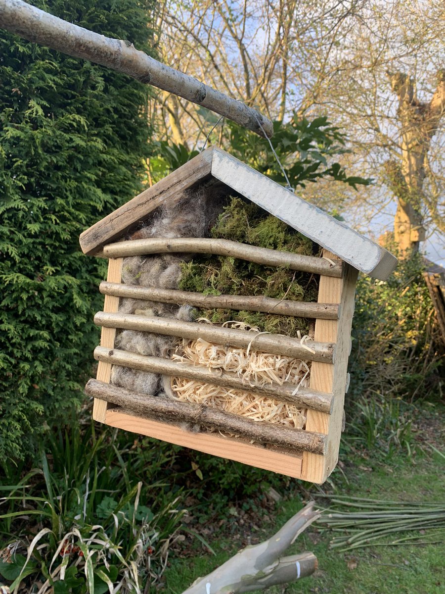 This fat ball feeder is leading a double life!! 
As it warms up, the fat balls are replaced with a variety of nesting materials!! Win, win!! 👊🏼
Birds put themselves at a high risk of predation when they are seeking out nesting materials….this station minimises that risk!! 🐦🪺👊🏼