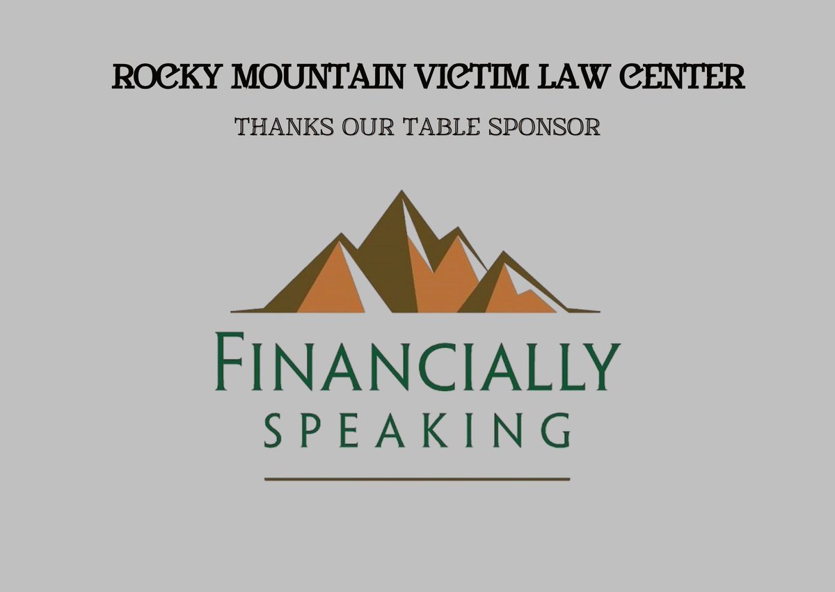 A huge thank you to our generous sponsor, Financially Speaking, for making this event possible. 🙏 This is an evening you don’t want to miss. Let’s come together to honor victims! 🎟️ Get your tickets now before they’re gone! spotlightcolorado.com/online_sales/r… 
#SupportSurvivors #NCVRW2025