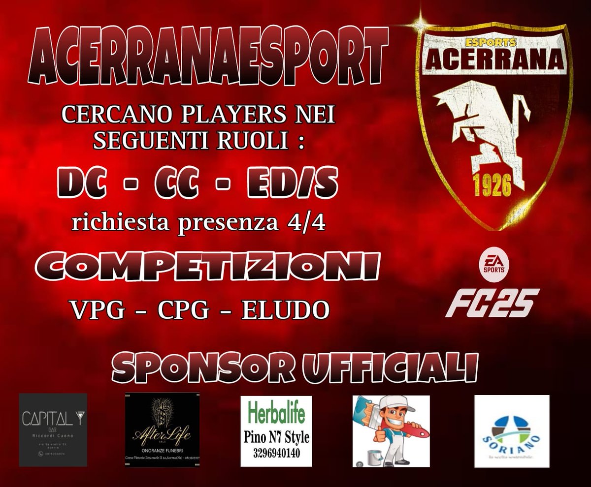 Acerranaesport 2017 (@acerranaesport) on Twitter photo Selezioniamo player seri e con esperienza.
<a href="/pctransfermarkt/">๐ฎ๐น PRO CLUBS TRANSFERMARKT๐</a> <a href="/Mercato_FVPA/">Calciomercato Fvpa</a> <a href="/MERCATO_PROCLUB/">IL CALCIOMERCATO</a> <a href="/MercatoFifaPro/">๐ฎ๐น ๐ ๐ฒ๐ฟ๐ฐ๐ฎ๐๐ผ ๐ฝ๐๐๐ โ๐ฃ๐ ๐</a> <a href="/PROCLUB_ITALY/">PROCLUB_MERCATO</a> <a href="/RTProClubsITA/">RT Pro Clubs Cross-Play ๐ฎ๐น</a> <a href="/RTAllProClub/">RETWEET ALL PROCLUB</a> <a href="/RT_ProClubs/">RT CLUBS</a> <a href="/Proclubretweet1/">ProClubHouse_rt</a> <a href="/RTAllProClub/">RETWEET ALL PROCLUB</a> Selezioniamo player seri e con esperienza.
<a href="/pctransfermarkt/">๐ฎ๐น PRO CLUBS TRANSFERMARKT๐</a> <a href="/Mercato_FVPA/">Calciomercato Fvpa</a> <a href="/MERCATO_PROCLUB/">IL CALCIOMERCATO</a> <a href="/MercatoFifaPro/">๐ฎ๐น ๐ ๐ฒ๐ฟ๐ฐ๐ฎ๐๐ผ ๐ฝ๐๐๐ โ๐ฃ๐ ๐</a> <a href="/PROCLUB_ITALY/">PROCLUB_MERCATO</a> <a href="/RTProClubsITA/">RT Pro Clubs Cross-Play ๐ฎ๐น</a> <a href="/RTAllProClub/">RETWEET ALL PROCLUB</a> <a href="/RT_ProClubs/">RT CLUBS</a> <a href="/Proclubretweet1/">ProClubHouse_rt</a> <a href="/RTAllProClub/">RETWEET ALL PROCLUB</a>