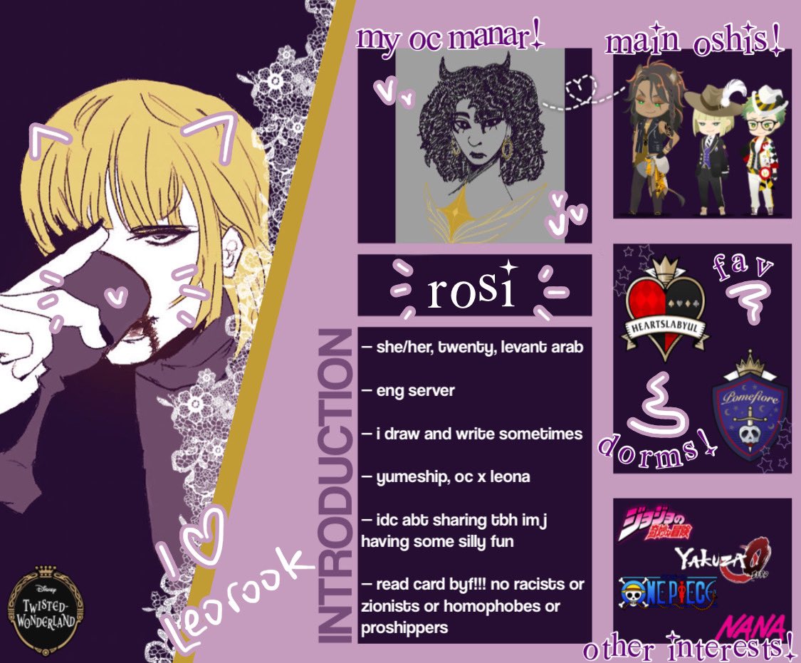 katakoochie's tweet image. hiiii it’s my first time making a twst intro so i hope it looks alright! i’ve been playing twst for a while now and would love more twst oomfs &amp;lt;3 pls read carrd byf &amp;lt;3 

#twsttwt #twstintro #twstoc