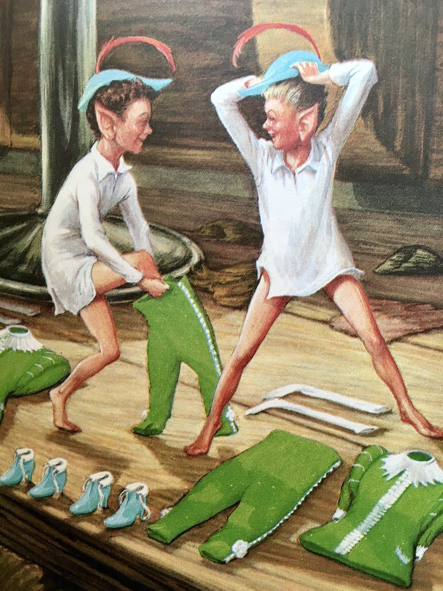LBFlyawayhome's tweet image. New clothes for the elves

(Elves and the Shoemaker, 1965)
Artist: Robert Lumley