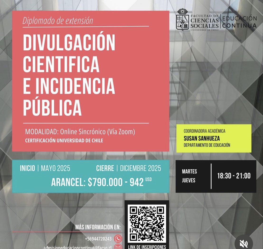 Quedan poquísimos cupos!!!
facso.uchile.cl/cursos/216205/…