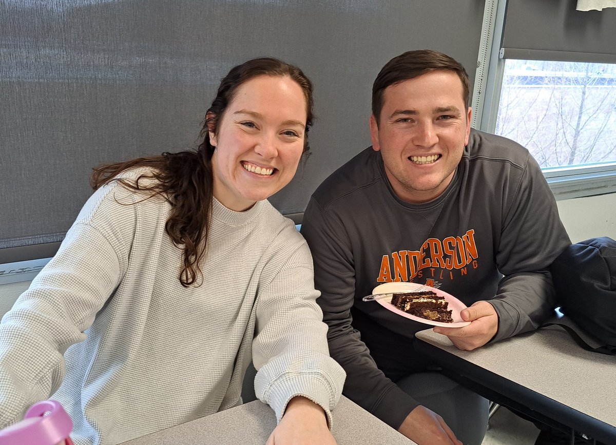 Fouss's tweet image. Today we celebrated two of our math teachers who are getting married oon! Ms O'Toole's wedding is in June, Mr Sams' is this weekend! #AHSisFamily