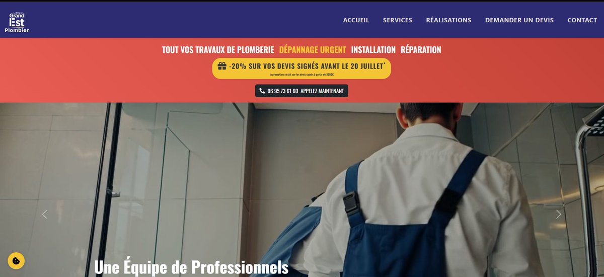ReactiveTech's tweet image. 🚀 Nouveau site en ligne ! Découvrez plombier-grandest.fr, réalisé par Reactive Tech Solutions pour DM GROUPE (PLOMBIER-METZ). C’est le 1er d'une série de 30 sites et applications web commandés par notre client. Un grand projet qui démarre fort ! 🌟
#Plomberie #WebDesign…