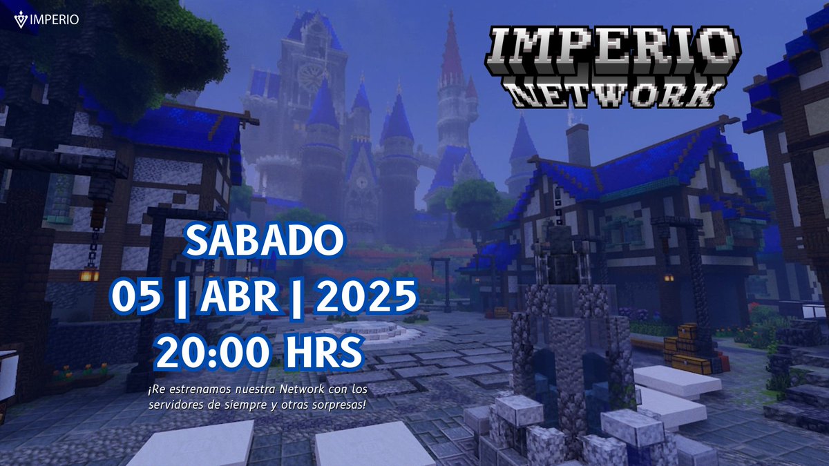 ImperioMp's tweet photo. 🎉 Y llegó la hora de anunciarlo!! El próximo 5 de abril de 2025 a las 20:00 re estrenamos nuestra querídisima network antes conocida como "The Kingdom" y ahora oficialmente la network de nuestra comunidad: IMPERIO NETWORK 🎉
Tenemos una cita en los canales de @Reiginblast https://t.co/80fIBT6WcU