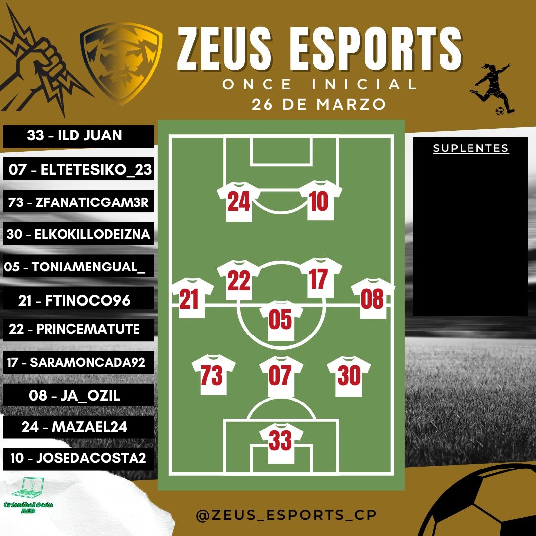 ⚡️ 𝗔𝗹𝗶𝗻𝗲𝗮𝗰𝗶𝗼́𝗻 𝗽𝗮𝗿𝗮 𝗵𝗼𝘆  

👉Estos son los elegidos para esta noche.  

#GoZeus ⚡️