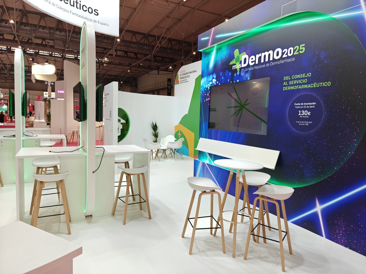 InusualEvents's tweet photo. En Inusual hemos vuelto a acompañar al CGCOF de España en #Infarma 2025, diseñando y produciendo un stand donde las formas curvas y el diseño fluido han sido los grandes protagonistas.

¡Muchas gracias por confiar una vez más en nosotros @Farmaceuticos_ !

#Inusual #Infarma2025 https://t.co/3akl3UKJoc