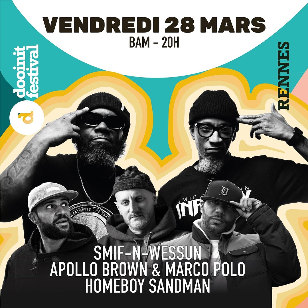 Smif-N-Wessun (@smifnwessun) on Twitter photo 🔥 #RENNES #FRANCE! 🔥Get ready for a legendary night of hip hop at #TheDooinitFestival 🎤
#SmifNWessun <a href="/TekSmokeeLah/">Tek of Smif N Wessun</a> <a href="/GeneralSteele/">GeneralSteele</a> performing LIVE with #radimosax at BAM — Friday, March 28th @ 8PM!
💥 Performing the classics PLUS songs from their new album #Infinity 🔥 #RENNES #FRANCE! 🔥Get ready for a legendary night of hip hop at #TheDooinitFestival 🎤
#SmifNWessun <a href="/TekSmokeeLah/">Tek of Smif N Wessun</a> <a href="/GeneralSteele/">GeneralSteele</a> performing LIVE with #radimosax at BAM — Friday, March 28th @ 8PM!
💥 Performing the classics PLUS songs from their new album #Infinity