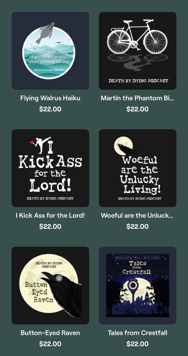Our merch has a new storefront! TeePublic has transitioned to Dashery. Nothing else has really changed, but a good reminder as any that you can get “I Kick Ass for the Lord” on a t-shirt. Or a mug. Or a sticker. Or a pillow.

shop.deathbydyingpod.com