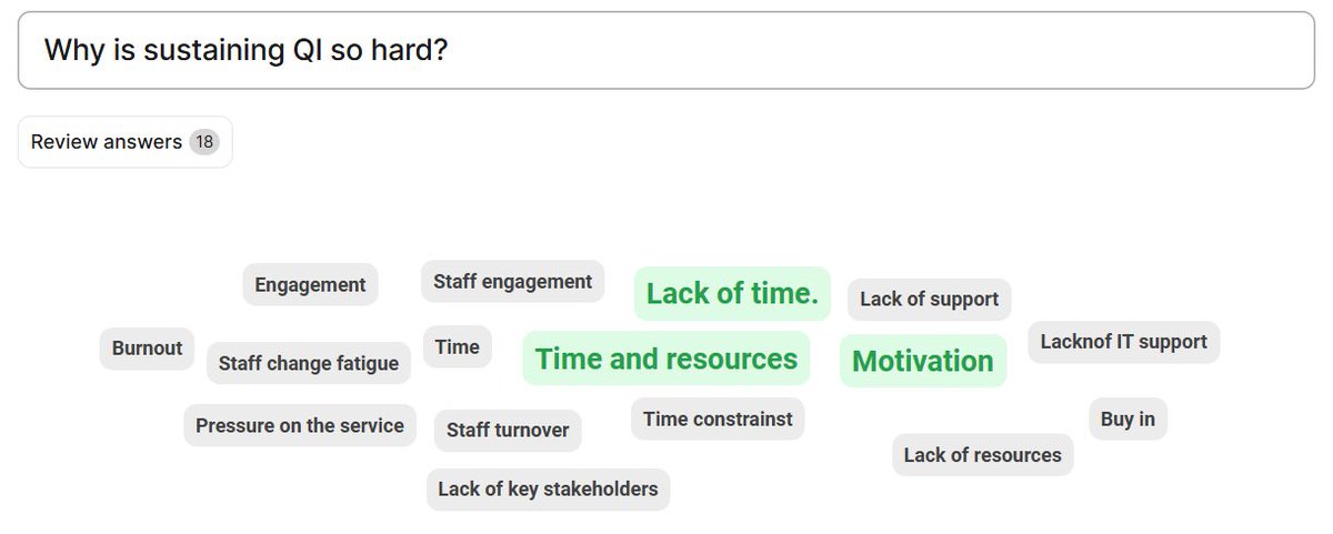 Great to attend <a href="/ISDNNorthMids/">North Midlands ISDN</a> Education Day discussing how QI tools 🧰 9C stakeholder analysis &amp; Sustainability model can support thinking about how the people side of project is key 🔑 to sustainability, overcoming barriers &amp; maintaining energy over project cycle #ISDN #AHPQI