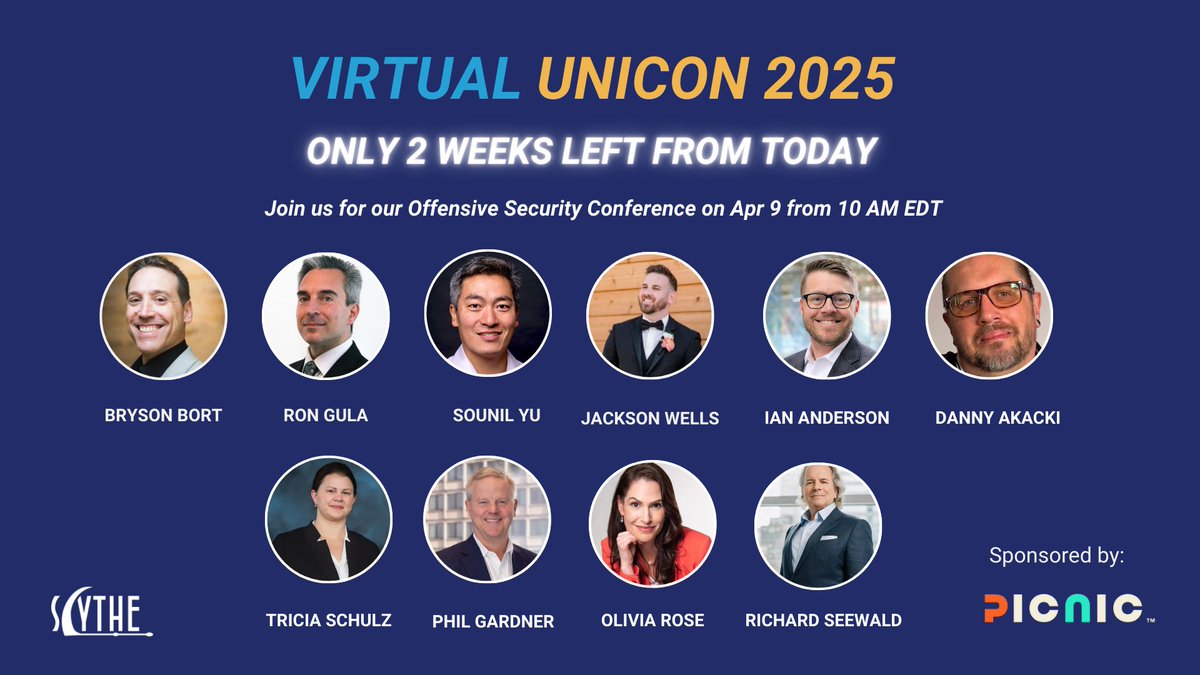 Only 2 weeks to go! UniCon 2025 is your chance to gain battle-tested cybersecurity insights from some of the brightest minds in the industry. Expect strategic deep dives, expert-led discussions, and a high-energy cybersecurity game show to cap it all off!

Here’s what’s on the