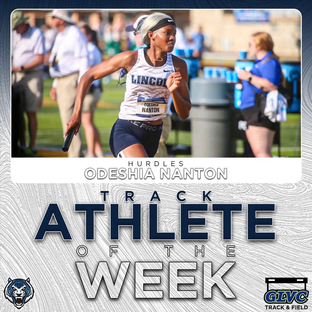 GLVCsports's tweet photo. 🎽 #GLVCtrack &amp; 𝙁𝙄𝙀𝙇𝘿 𝙒𝙊𝙈𝙀𝙉'𝙎 𝙒𝙀𝙀𝙆𝙇𝙔 𝘼𝙒𝘼𝙍𝘿𝙎

𝘛𝘙𝘈𝘊𝘒: Odeshia Nanton, @GoBlueTigers 
𝘍𝘐𝘌𝘓𝘋: Aubrey Brinkman, @LewisFlyers 

🔗 https://t.co/6FnORrMpCM https://t.co/dAilmMji1G
