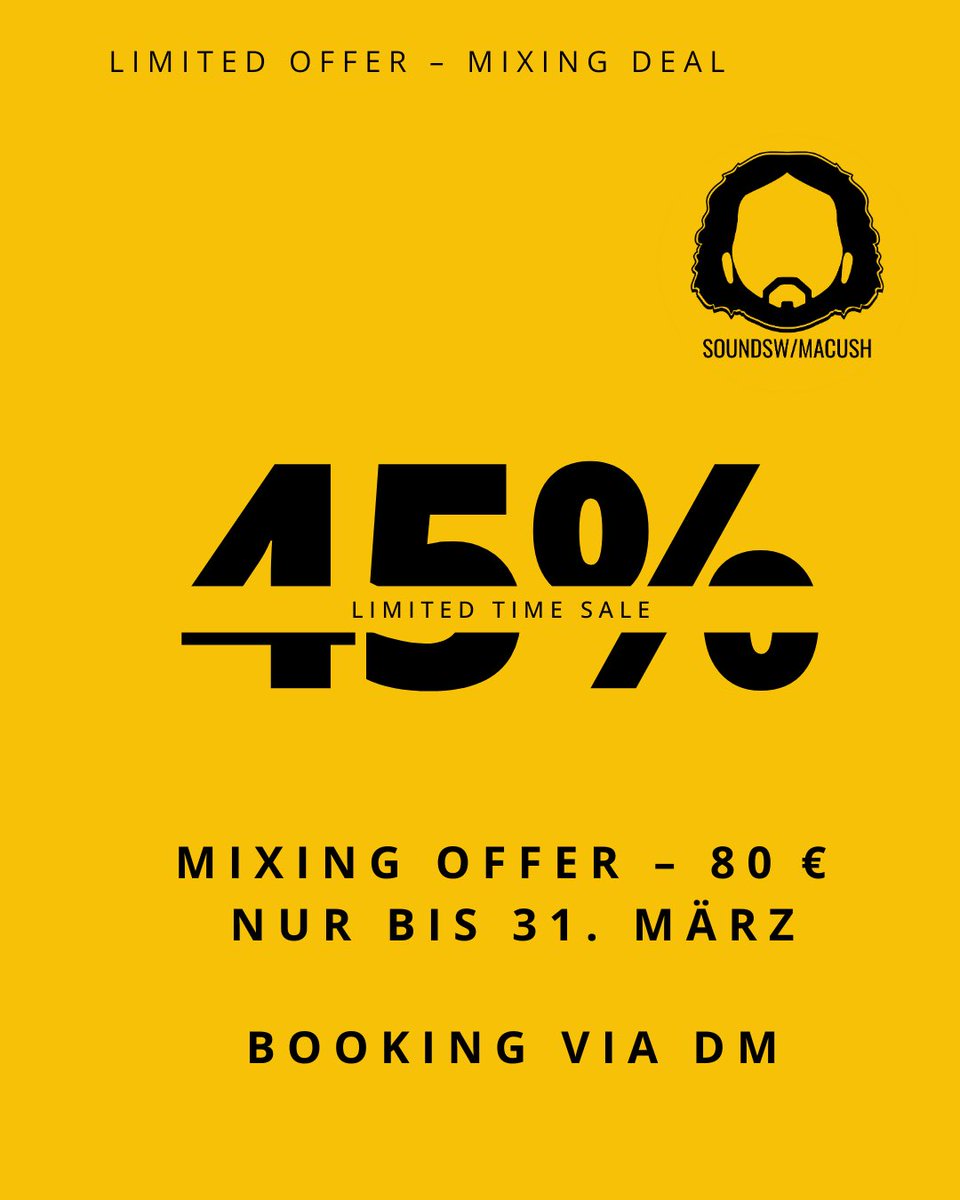 macush_'s tweet photo. Mix not hitting right?
Rap, Pop, Podcast – doesn’t matter.
A proper mix makes all the difference.
80 € until the end of March.
HEAR THE DIFFERENCE.
#Mixing #AudioEngineer #MixingEngineer #IndependentArtist
#HomeStudio #MusicProduction #PodcastProduction #RnB https://t.co/MEXyCCpmaF