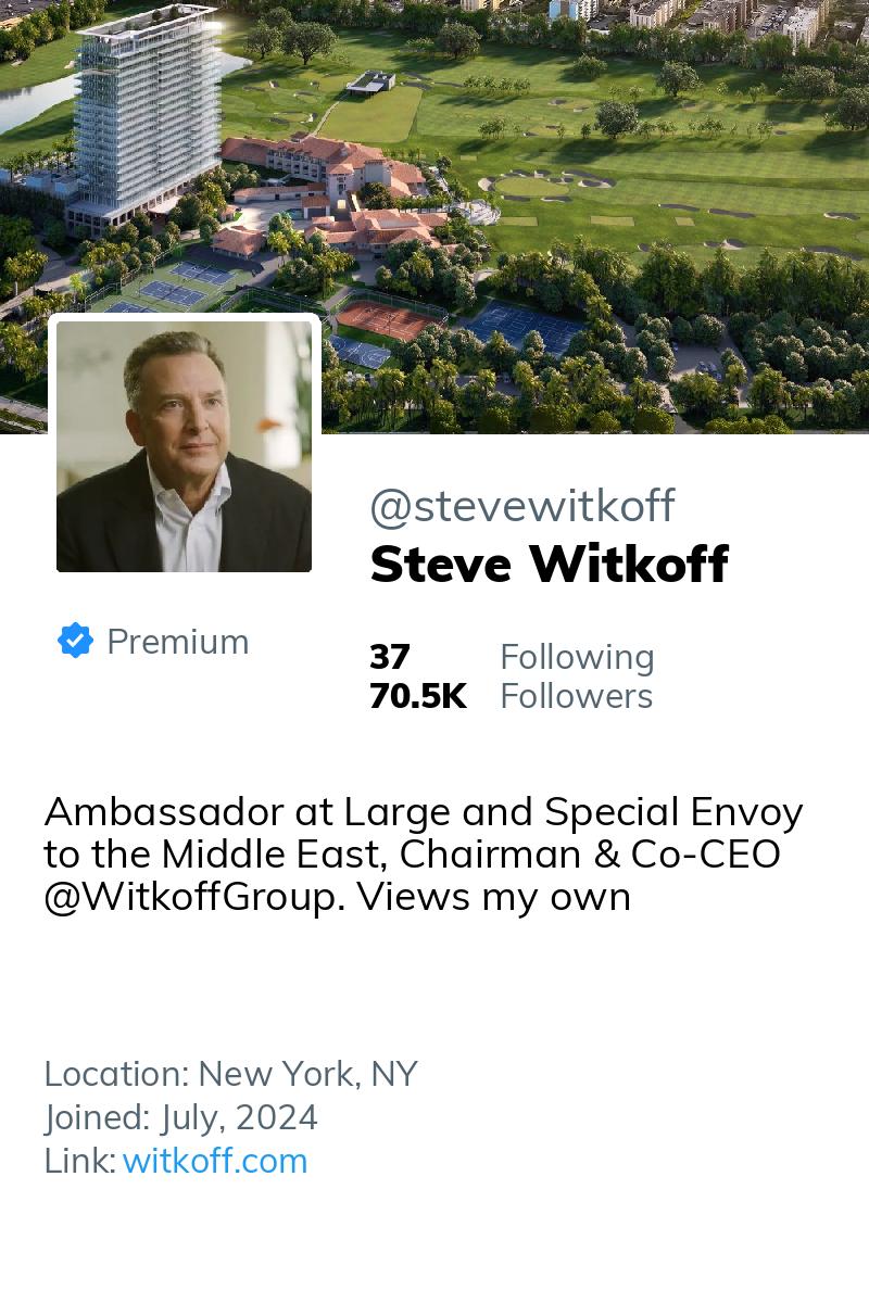 🆕 <a href="/elonmusk/">Elon Musk</a> has begun following @stevewitkoff

(🤖👁️: what do you think?)