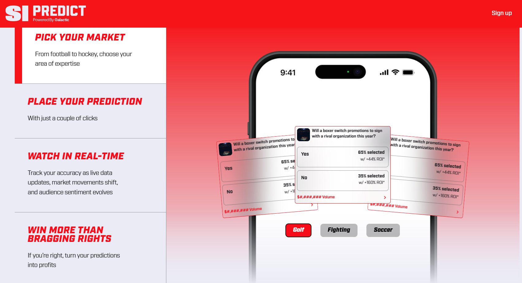 SI Predict website and app