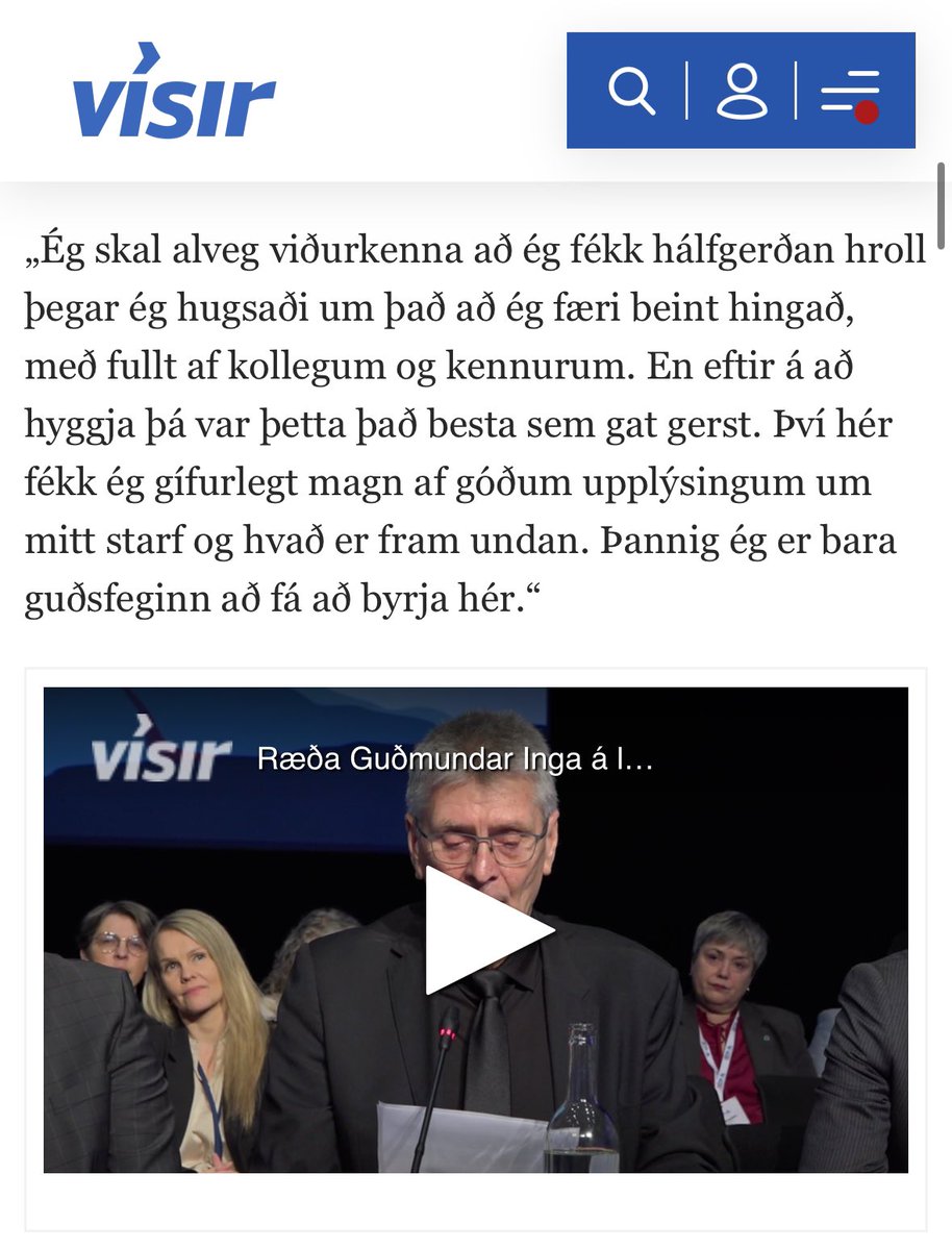 Þetta er eitthvað svo fallega auðmjúkt svar. Sjaldséð að sjá ráðherra tala af svona mikilli mennsku, sans PR.