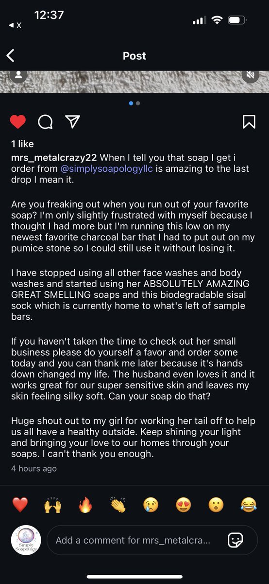 Been sitting down with my Creator quite a bit lately. Discussing direction. Plans. 
Purpose. 
And then I get tagged in this right here 🫂❤️😍
I love you so much <a href="/Mrsmetalcrazy22/">Mrsmetal🐰</a> 

Also, the power move is using the soap sleeve for all of the last of the soap pieces. Alpha 🫡